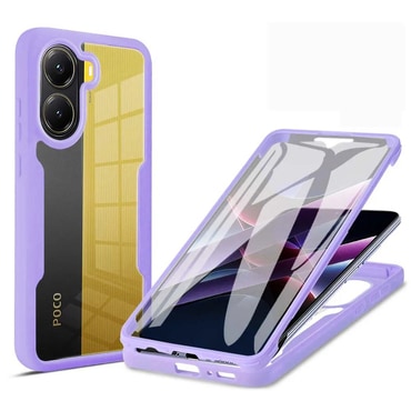 Hibridni Full body ovitek Techsuit "ColorVerse 360" za Xiaomi Poco X7 Pro - purple
