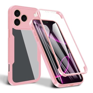 Hibridni Full body ovitek Techsuit "ColorVerse 360" za iPhone 17 Pro Max - pink