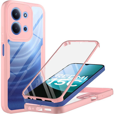 Hibridni Full body ovitek Techsuit "ColorVerse 360" za Xiaomi Redmi 15C 4G / 5G - pink