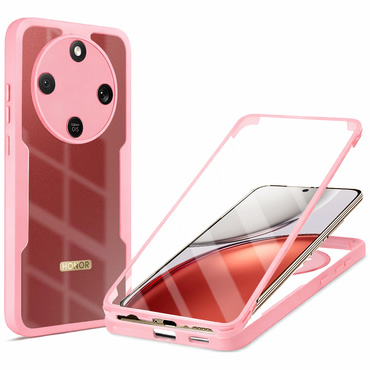 Hibridni Full body ovitek Techsuit "ColorVerse 360" za Honor Magic8 Lite - pink