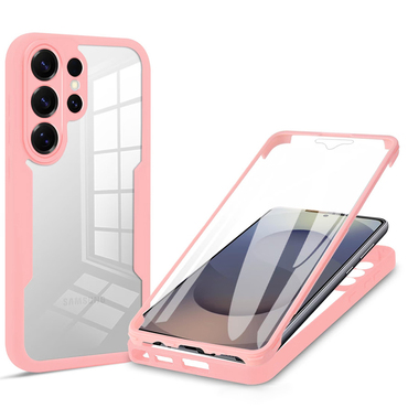 Hibridni Full body ovitek Techsuit "ColorVerse 360" za Samsung Galaxy S26 Ultra - pink