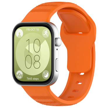 Silikonski pas Techsuit "W050" za Huawei Watch Fit 3 / Fit 4 / Fit 4 Pro / Fit 5 / Fit 5 Pro - oranžen