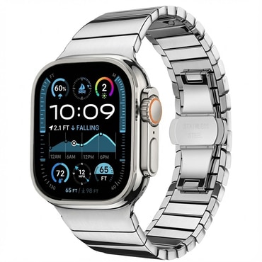 Kovinski pas Techsuit "W012" za Apple Watch (42 / 44 / 45 / 46 / 49mm) - srebrn
