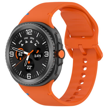 Silikonski pas Techsuit "W079" za Samsung Galaxy Watch9 40mm / Watch9 44mm / Watch8 40mm / Watch8 44mm / Watch8 Classic 46mm - oranžen