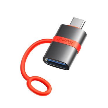USB-A v USB-C OTG adapter Mcdodo "OT-3810" 5Gbps, s silikonskim kavljem - grey