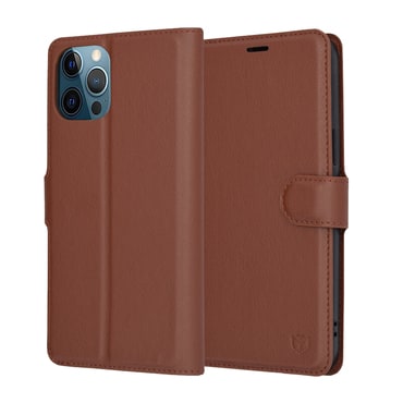 Etui Techsuit "Leather Folio" za iPhone 12 Pro Max - rjav