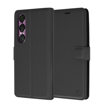 Etui Techsuit "Leather Folio" za Sony Xperia 1 VI - črn