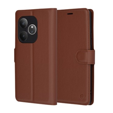 Etui Techsuit "Leather Folio" za Realme GT 6 / 6T - rjav