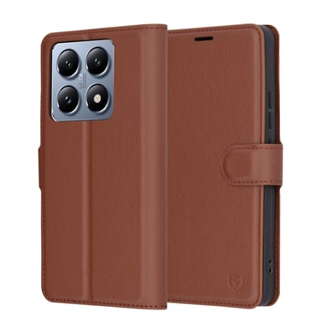 Etui Techsuit "Leather Folio" za Xiaomi 14T Pro - rjav