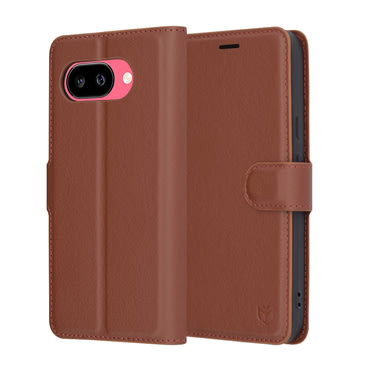 Etui Techsuit "Leather Folio" za Google Pixel 9a - rjav