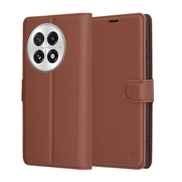 Etui Techsuit "Leather Folio" za OnePlus 13 - rjav