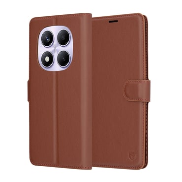 Etui Techsuit "Leather Folio" za Xiaomi Redmi Note 14 Pro 4G - rjav