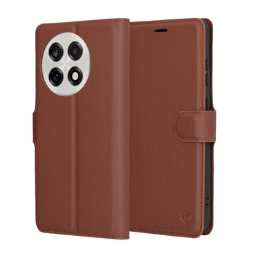 Etui Techsuit "Leather Folio" za OnePlus 13R - rjav