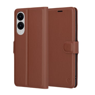 Etui Techsuit "Leather Folio" za Samsung Galaxy S25 Edge - rjav