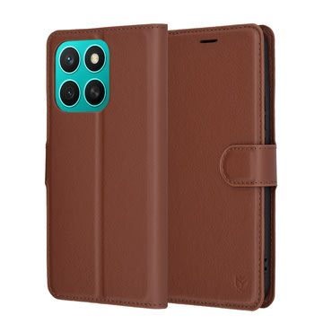 Etui Techsuit "Leather Folio" za Honor X8c - rjav