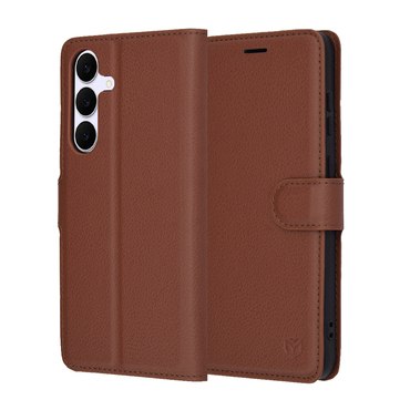 Etui Techsuit "Leather Folio" za Samsung Galaxy S25 FE - rjav