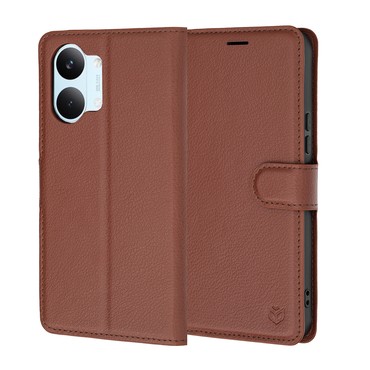 Etui Techsuit "Leather Folio" za Xiaomi Poco X8 Pro Max - rjav