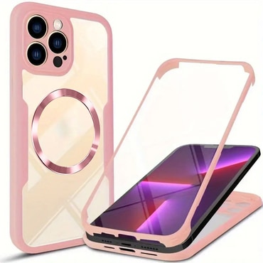 Hibridni Full body ovitek Techsuit "ColorVerse 360 MagSafe" za iPhone 13 Pro Max - pink