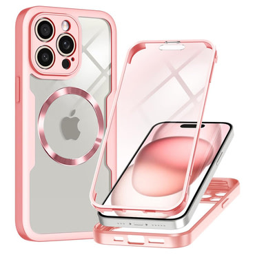 Hibridni Full body ovitek Techsuit "ColorVerse 360 MagSafe" za iPhone 14 Pro Max - pink