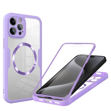Hibridni Full body ovitek Techsuit "ColorVerse 360 MagSafe" za iPhone 15 Pro - purple