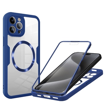 Hibridni Full body ovitek Techsuit "ColorVerse 360 MagSafe" za iPhone 15 Pro Max - blue