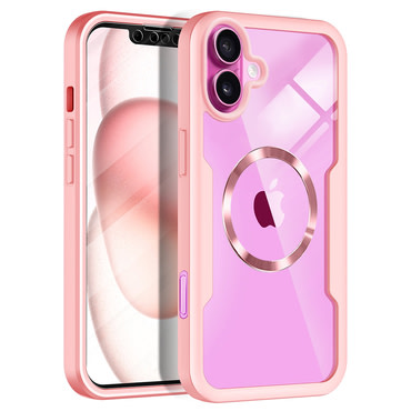 Hibridni Full body ovitek Techsuit "ColorVerse 360 MagSafe" za iPhone 16 Plus - pink