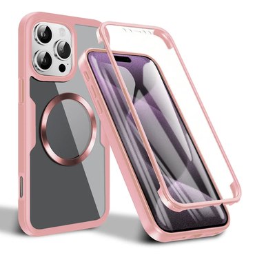 Hibridni Full body ovitek Techsuit "ColorVerse 360 MagSafe" za iPhone 16 Pro Max - pink