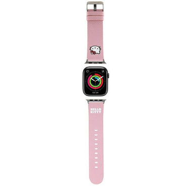 Usnjeni pas Hello Kitty "Kitty Head" za Apple Watch (38 / 40 / 41 / 42mm) - pink