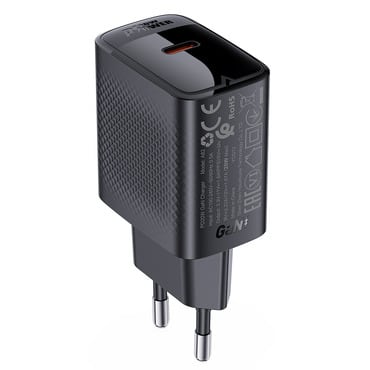 Stenski 20W polnilec Acefast "A82" GaN - black