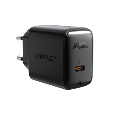 Stenski 20W polnilec Acefast "A1" PD, QC 3.0, pametni čip - black