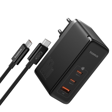 Stenski 240W polnilec Baseus "GaN5 Pro Digital" 2x USB-C + USB-A - black