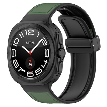 Silikonski pas Techsuit "W056" za Samsung Galaxy Watch Ultra 47mm / Galaxy Watch Ultra 2 - zelen