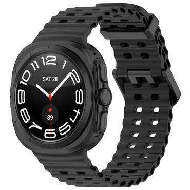 Silikonski pas Techsuit "W062" za Samsung Galaxy Watch Ultra 47mm / Galaxy Watch Ultra 2 - črn