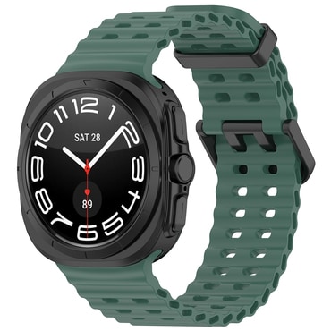 Silikonski pas Techsuit "W062" za Samsung Galaxy Watch Ultra 47mm / Galaxy Watch Ultra 2 - zelen