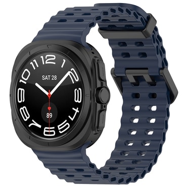 Silikonski pas Techsuit "W062" za Samsung Galaxy Watch Ultra 47mm / Galaxy Watch Ultra 2 - mornarsko moder 