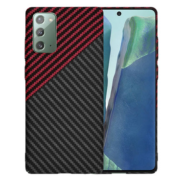 Trden TPU ovitek Techsuit "Carbonite FiberShell" za Samsung Galaxy Note 20 - red vortex