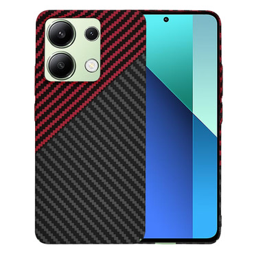 Trden TPU ovitek Techsuit "Carbonite FiberShell" za Xiaomi Redmi Note 13 4G - red vortex