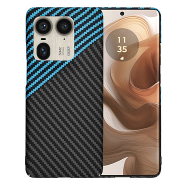 Trden TPU ovitek Techsuit "Carbonite FiberShell" za Motorola Edge 50 Ultra - blue pulse