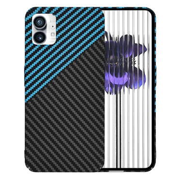 Trden TPU ovitek Techsuit "Carbonite FiberShell" za Nothing Phone (1) - blue pulse