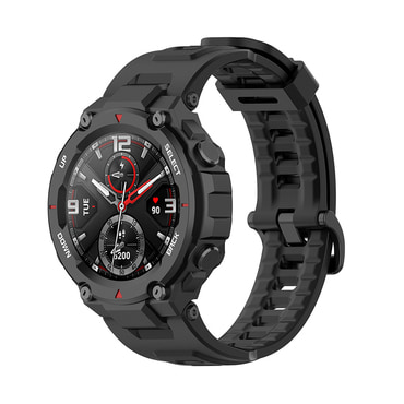 Silikonski pas Techsuit "W067" za Amazfit T-Rex / T-Rex Pro - črn