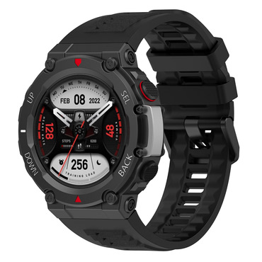 Silikonski pas Techsuit "W067" za Amazfit T-Rex 2 - črn