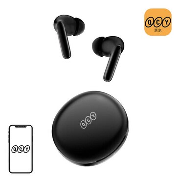 Bluetooth slušalke QCY "T13 ANC2" z ANC tehnologijo in 4 mikrofoni - black