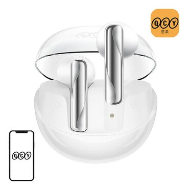 Bluetooth slušalke QCY "AilyBuds Clear T32" z 4 ENC mikrofoni - white