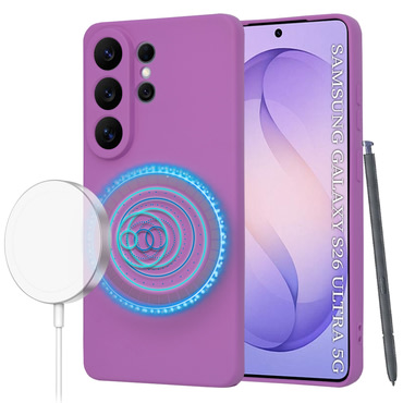 Silikonski ovitek Techsuit SoftFlex MagSafe za Samsung Galaxy S26 Ultra - temno vijoličen