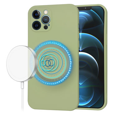 Silikonski ovitek Techsuit SoftFlex MagSafe za iPhone 12 Pro Max - matcha