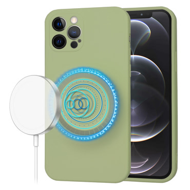 Silikonski ovitek Techsuit SoftFlex MagSafe za iPhone 12 Pro - matcha