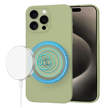 Silikonski ovitek Techsuit SoftFlex MagSafe za iPhone 15 Pro Max - matcha