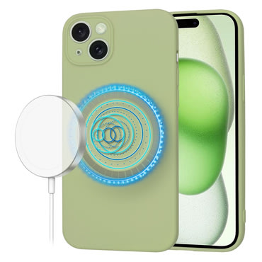 Silikonski ovitek Techsuit SoftFlex MagSafe za iPhone 15 Plus - matcha