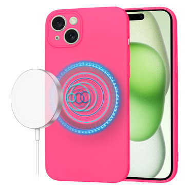 Silikonski ovitek Techsuit SoftFlex MagSafe za iPhone 15 Plus - roza