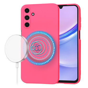 Silikonski ovitek Techsuit SoftFlex MagSafe za Samsung Galaxy A15 - roza